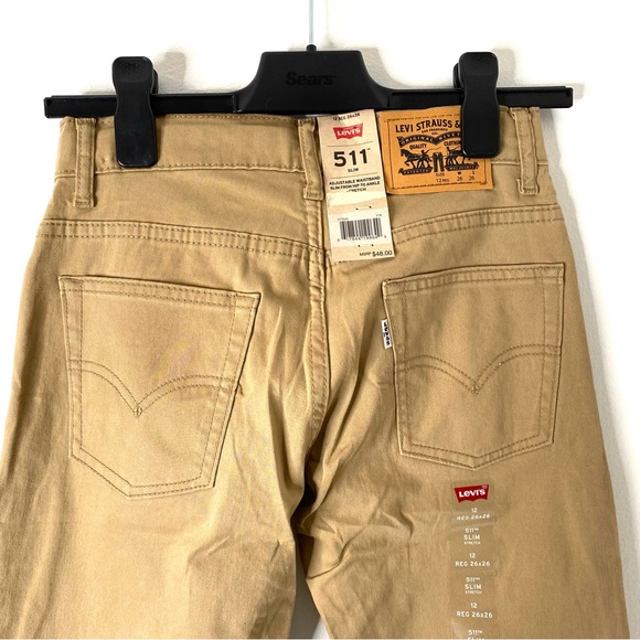 Levi’s 511 Slim Tan Beige Straight Leg Pant NWT - Picture 5 of 8